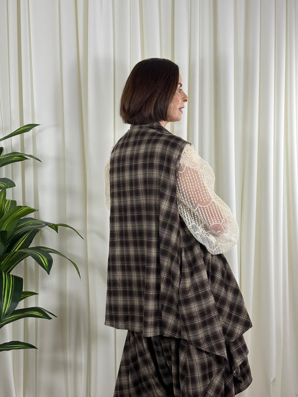 Alexandra waterfall jacket in chocolate