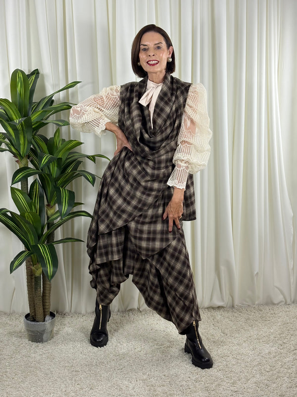 Alexandra waterfall jacket in chocolate