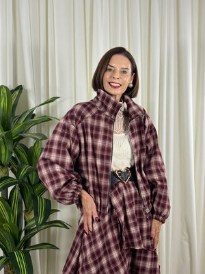 Alexandra jacket in cranberry