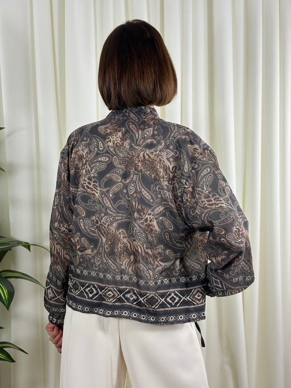 Rhoda jacket in chocolate and black