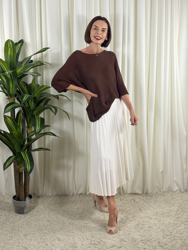 Rachel knitwear in chocolate