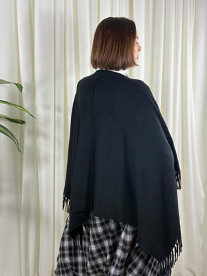 Pedro poncho style knitwear in black