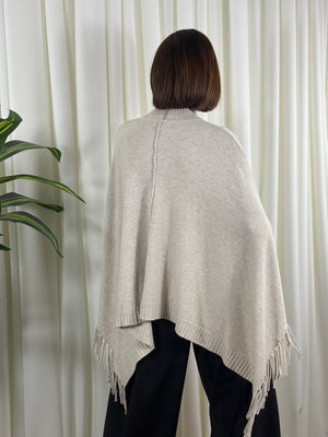 Pedro poncho style knitwear in beige