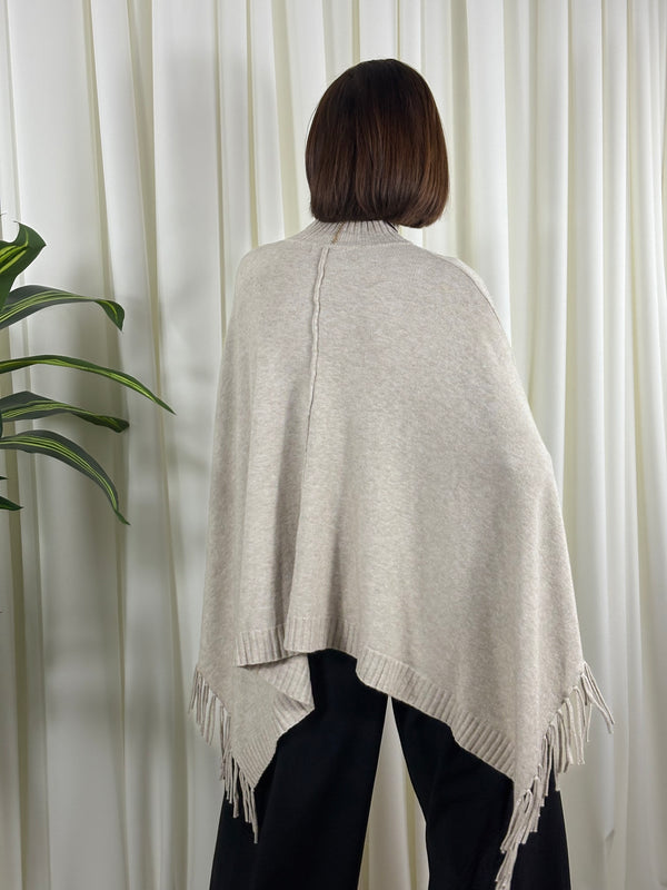 Pedro poncho style knitwear in beige