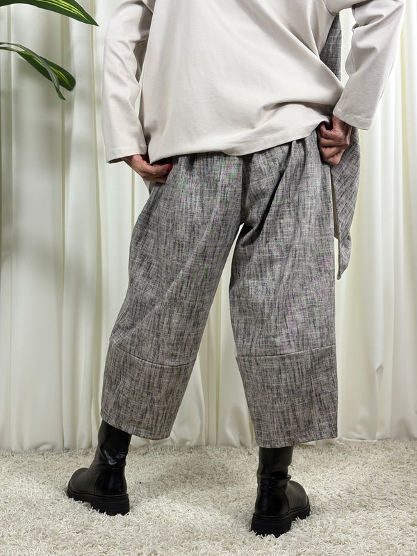 Raquel trousers in beige and grey