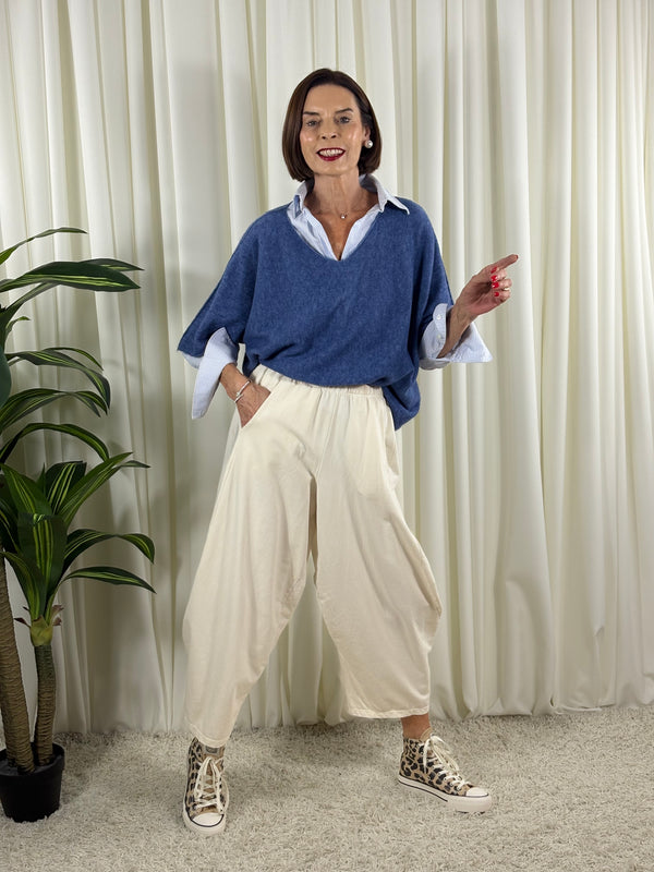 puloma knitwear in denim blue
