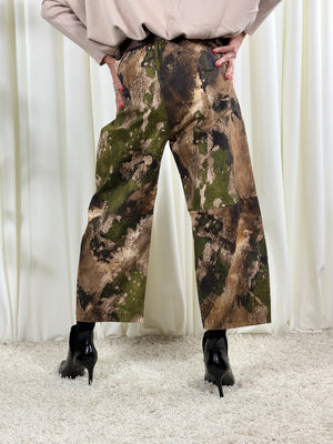 Barcelona trousers in chocolate and pistachio - PRE ORDER ARRIVAL DATE 30TH OCTOBER