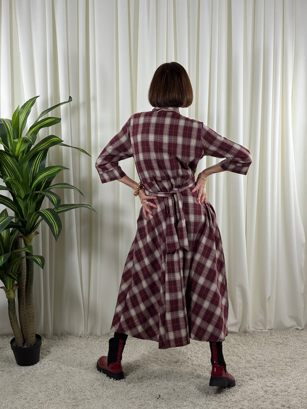Alexandra dress in mulberry