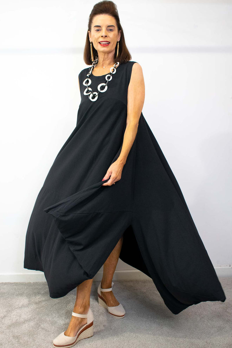 The Luxury Maia Collection - Maia Cocoon Dress in Classic Black