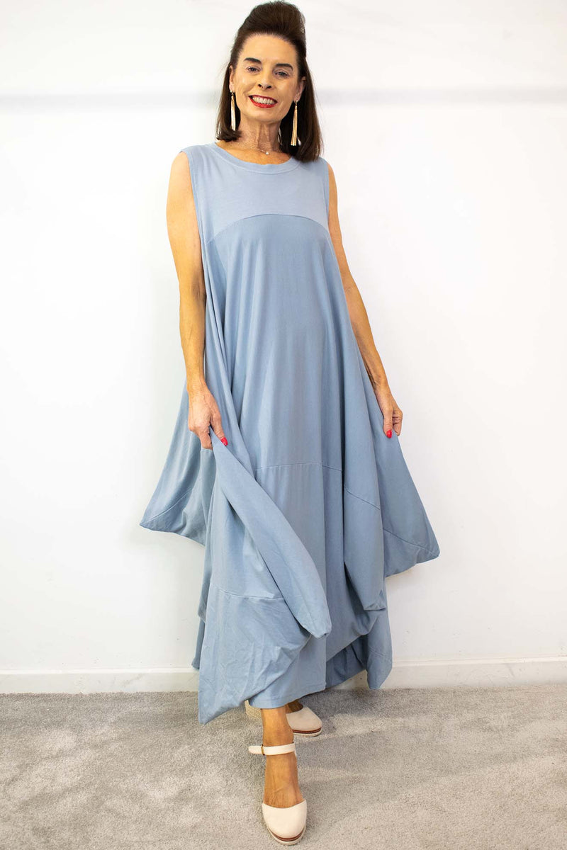 The Luxury Maia Collection - Maia Cocoon Dress in Powder Blue