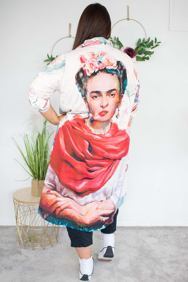 Senorita Shirt in Light Beige Floral