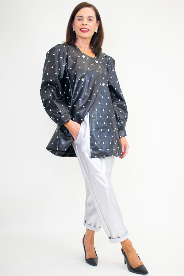 Sorella Spotty PU Jacket in Classic Black