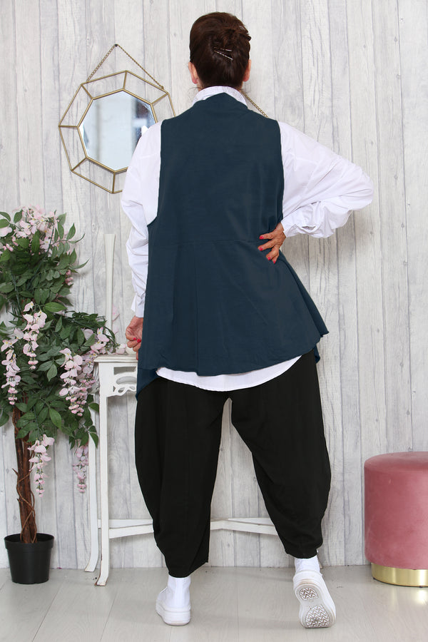 Raffi top over layering in Navy