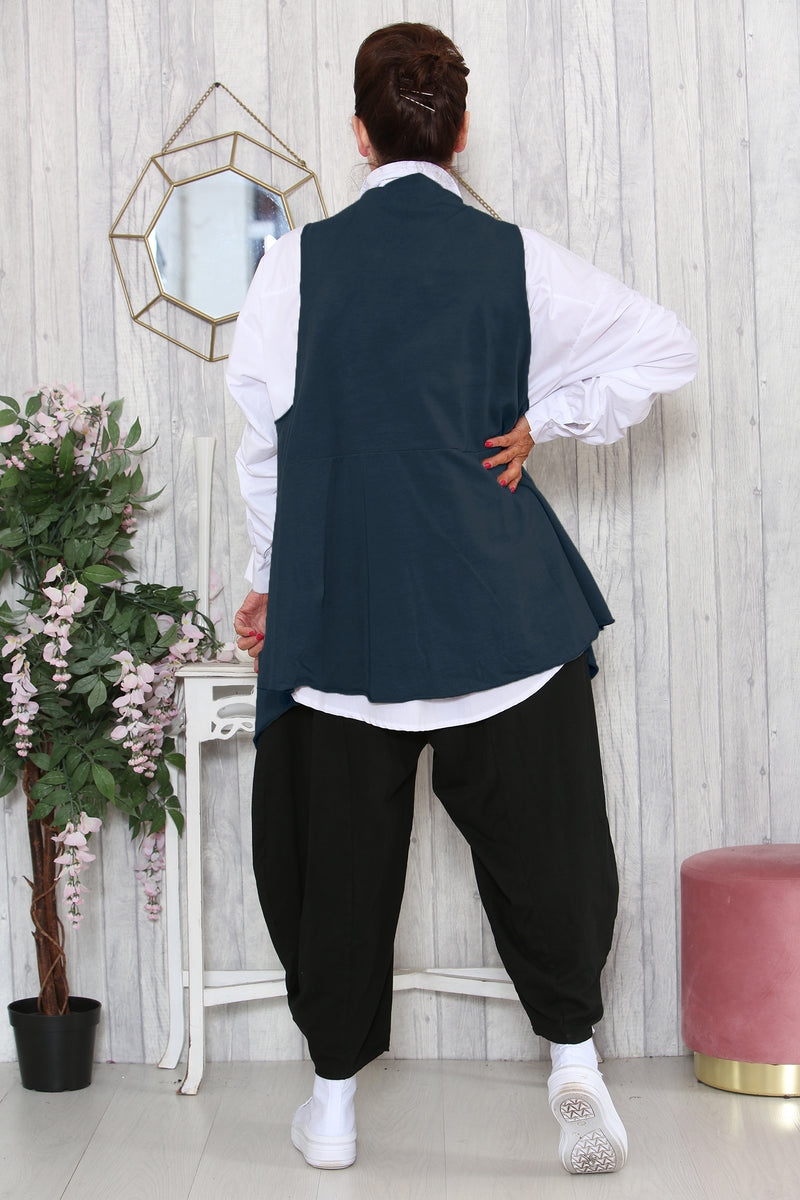 Raffi top over layering in Navy