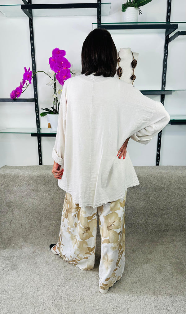 Loren top in beige