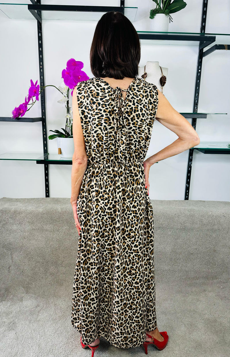 Amalfi Dress in leopard print