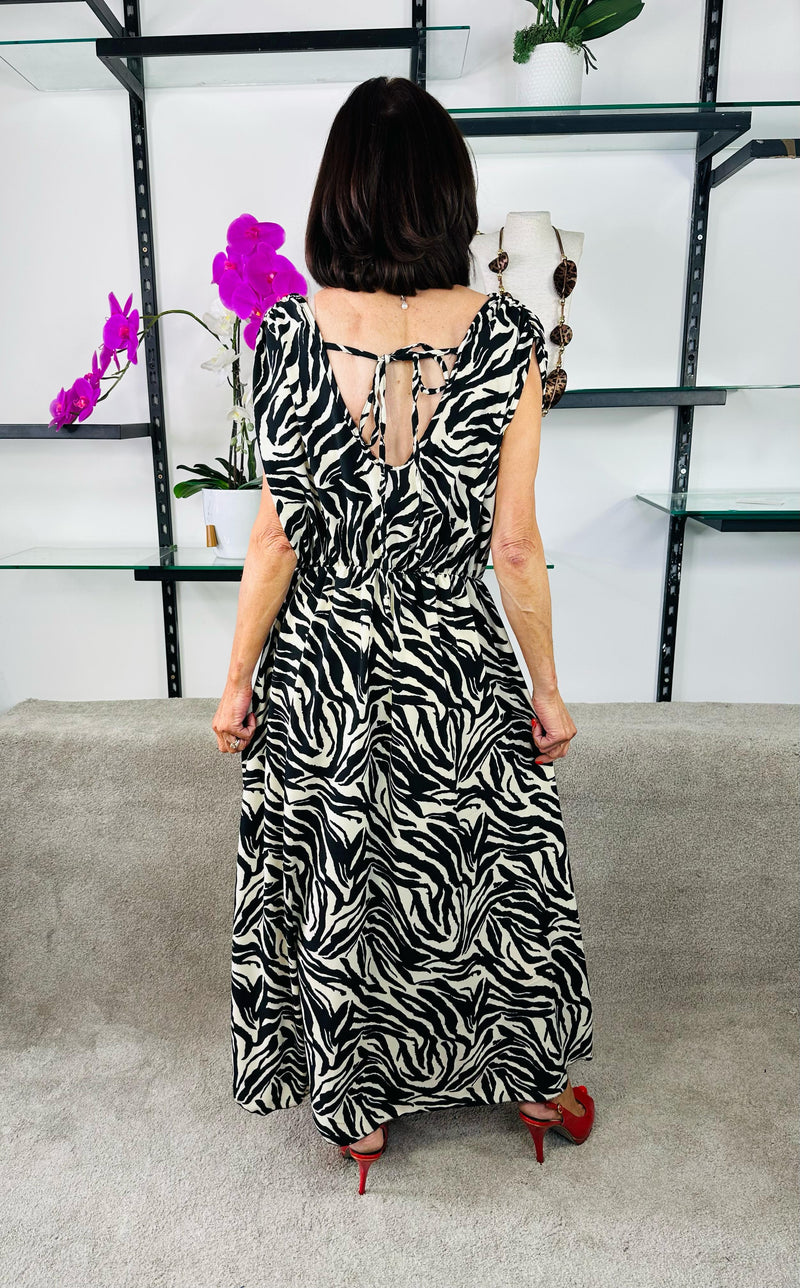 Amalfi Dress in Zebra print