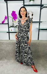 Amalfi Dress in Zebra print