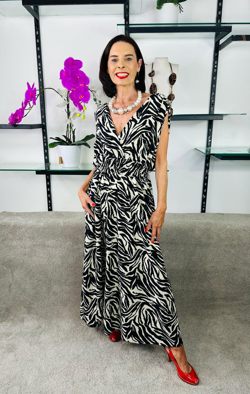 Amalfi Dress in Zebra print