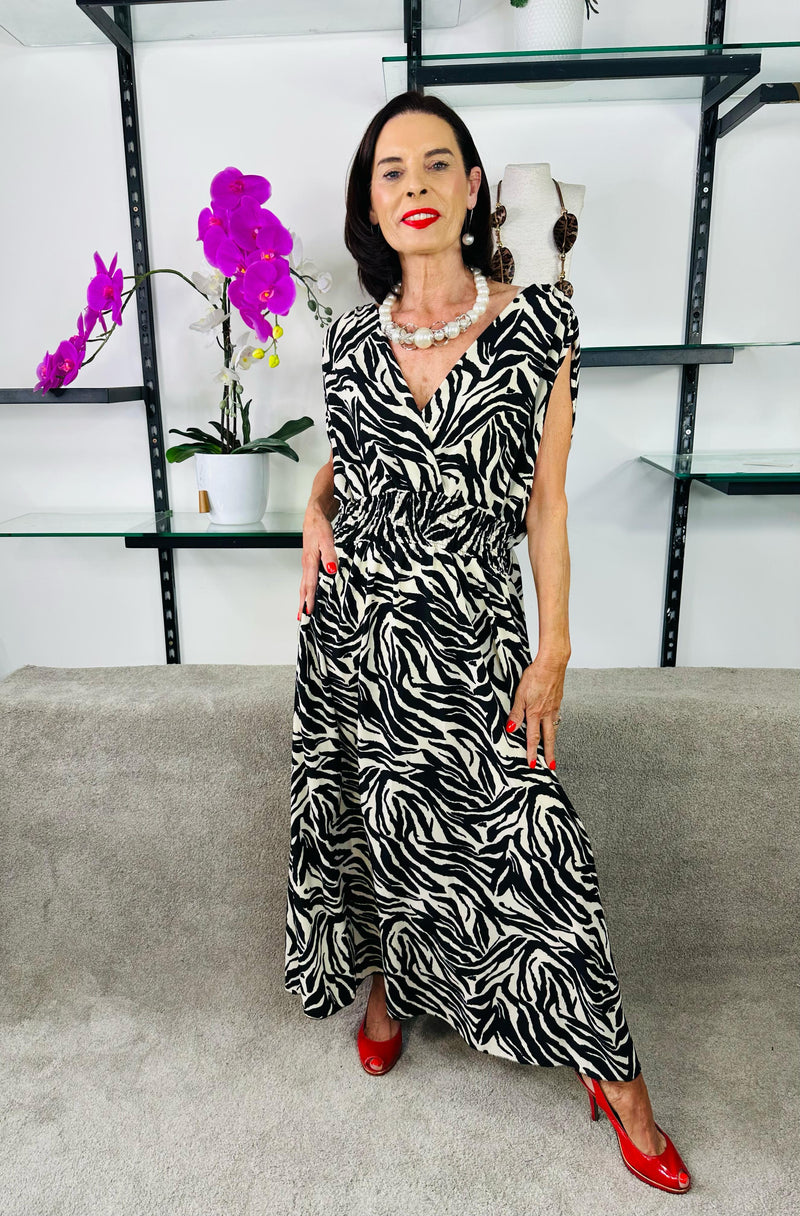 Amalfi Dress in Zebra print