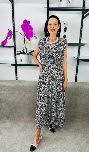Amalfi dress in Cheetah print