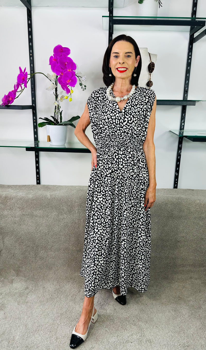 Amalfi dress in Cheetah print