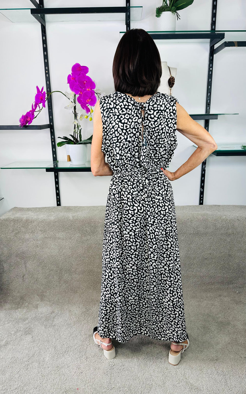 Amalfi dress in Cheetah print