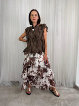 Chocolate ruffel top