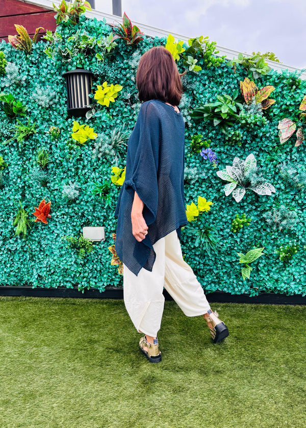 Madina Waterfall top in Navy