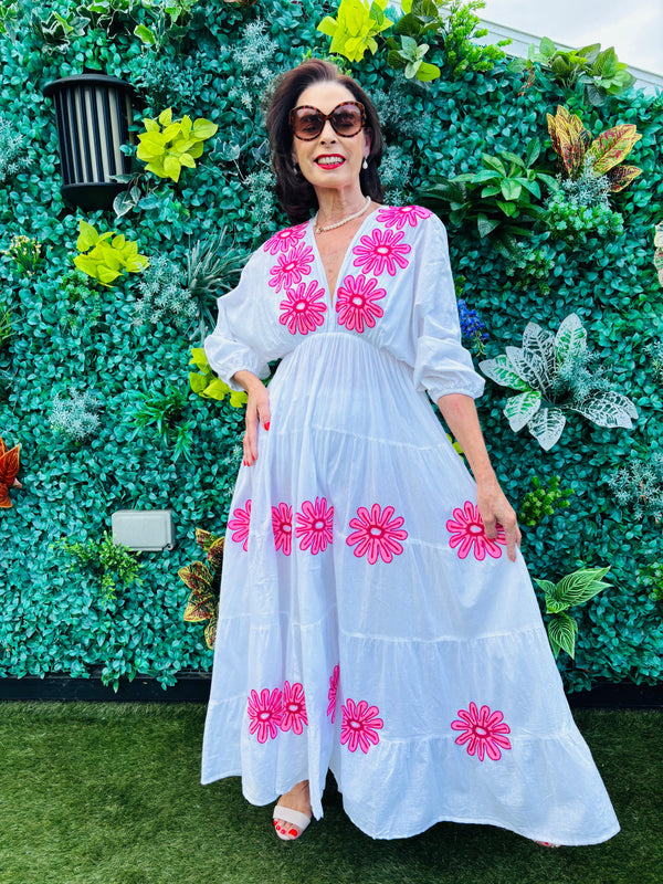 Zento Dress In Pink Flowers
