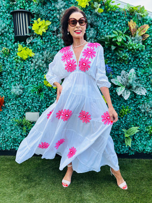 Zento Dress In Pink Flowers