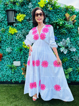 Zento Dress In Pink Flowers