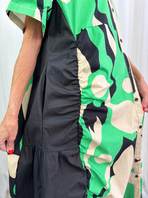 Arabella Cocoon Dress in Green