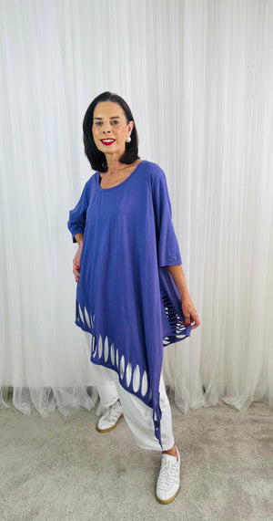 Razor Cut Dress/Top in Lilac