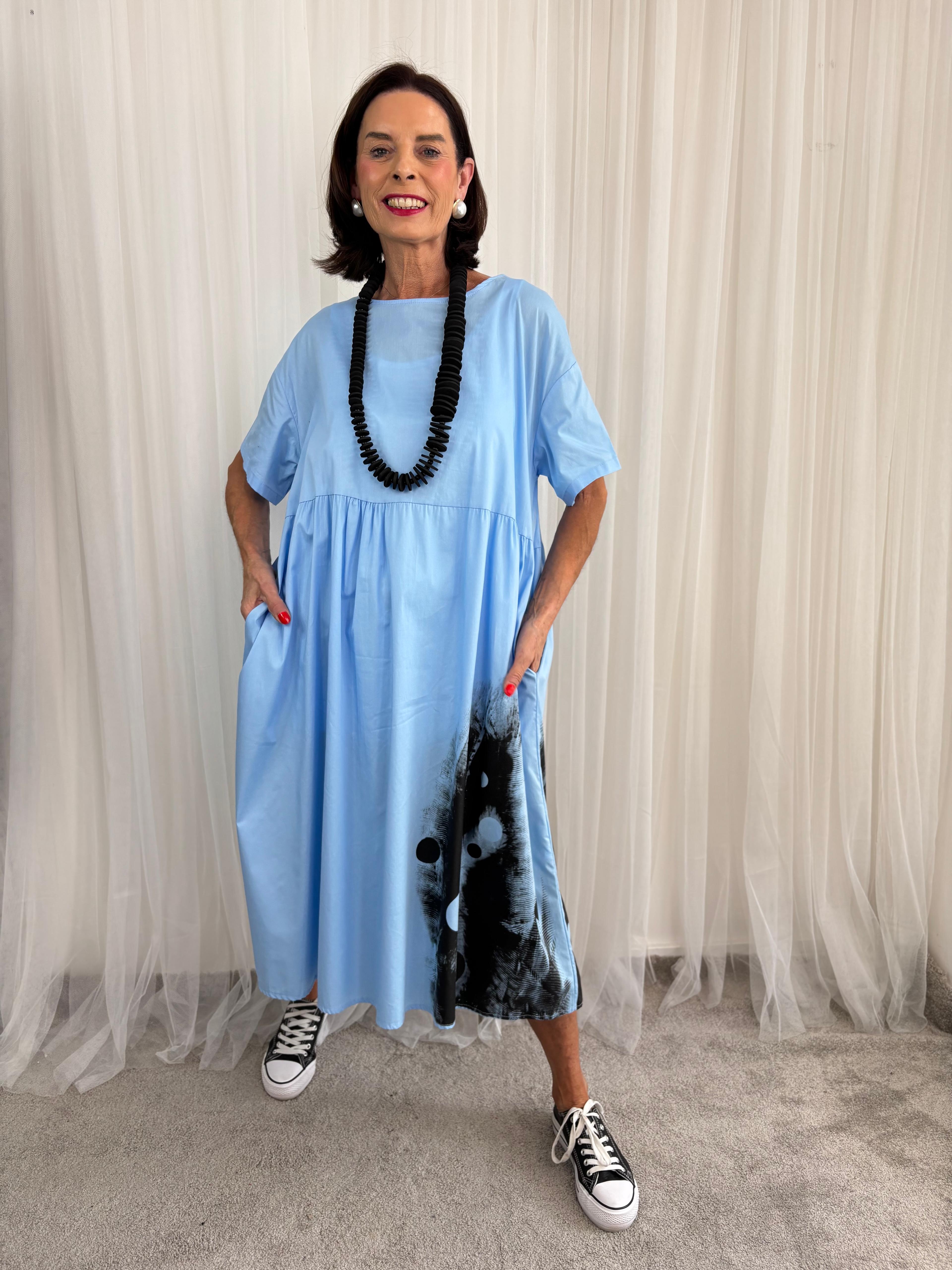 Ava Dress in baby blue