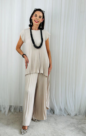 Federica Co-ord suit in beige