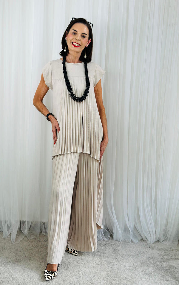Federica Co-ord suit in beige