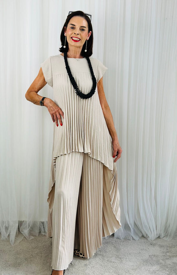 Federica Co-ord suit in beige