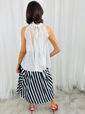 Whisper Ruffle top in white