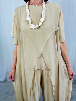 Lucy Waterfall top in camel