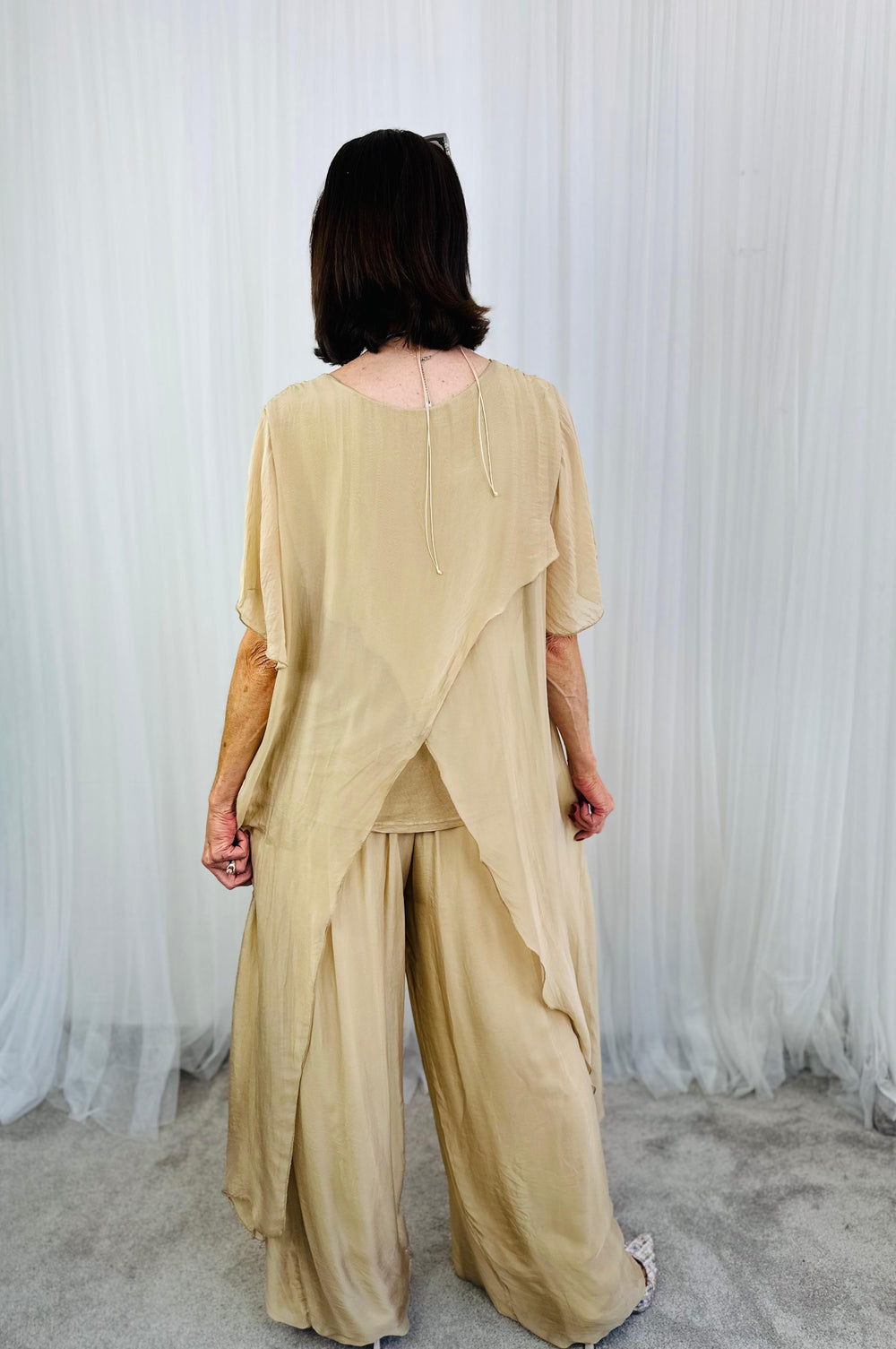 Lucy Waterfall top in camel