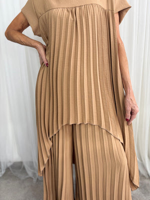 Federica Co-ord suit in Camel