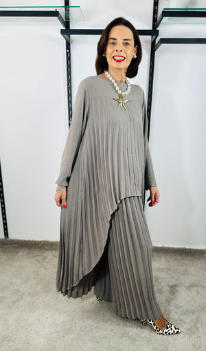 Federica full sleeves co-ord suit in mocha