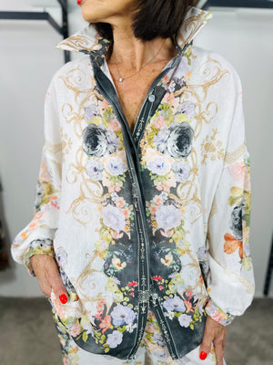 Oriental Suit in Charcol grey