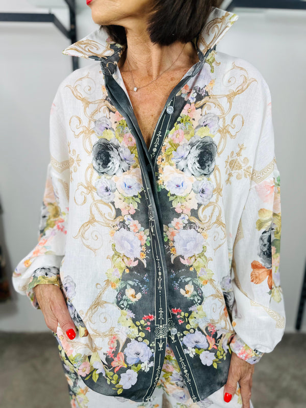 Oriental Suit in Charcol grey