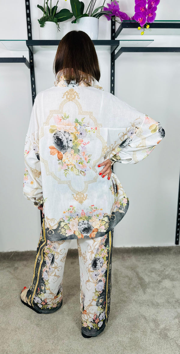 Oriental Suit in Charcol grey