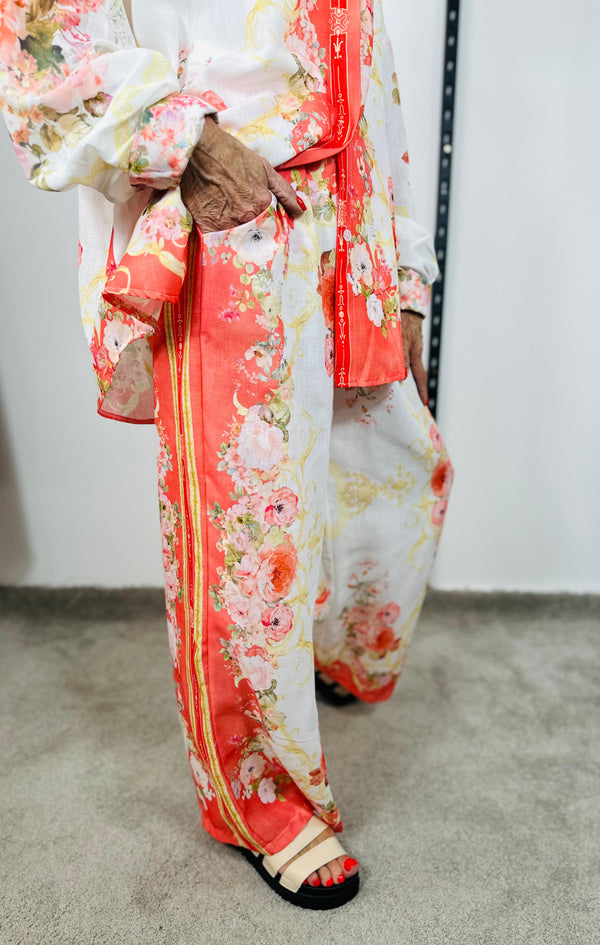 Oriental Suit in Coral
