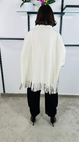 Jericho faux suede jacket in CREAM