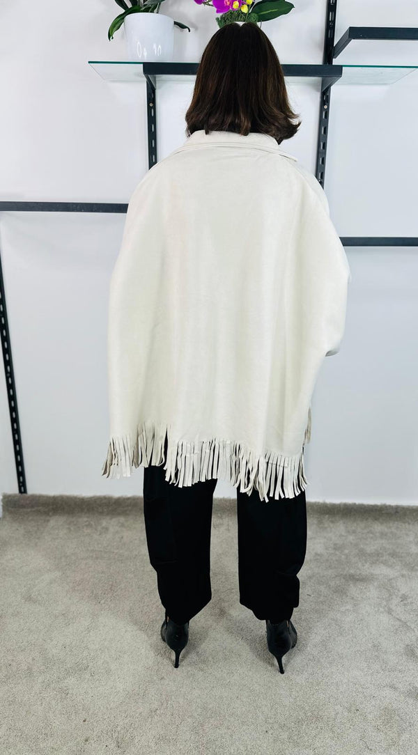Jericho faux suede jacket in CREAM