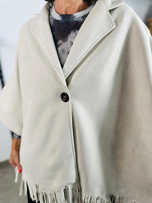 Jericho faux suede jacket in CREAM